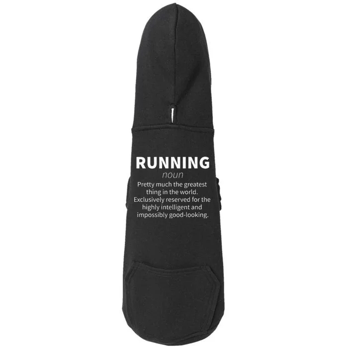 Running Funny Definition Funny 5k Marathon Runner Gift Doggie 3-End Fleece Hoodie