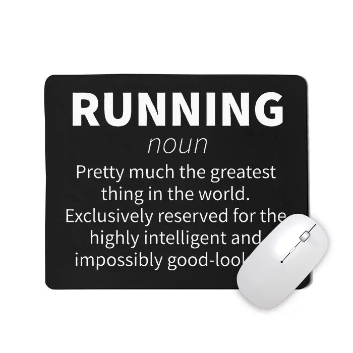 Running Funny Definition Funny 5k Marathon Runner Gift Mousepad