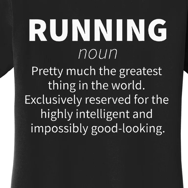 Running Funny Definition Funny 5k Marathon Runner Gift Women's T-Shirt