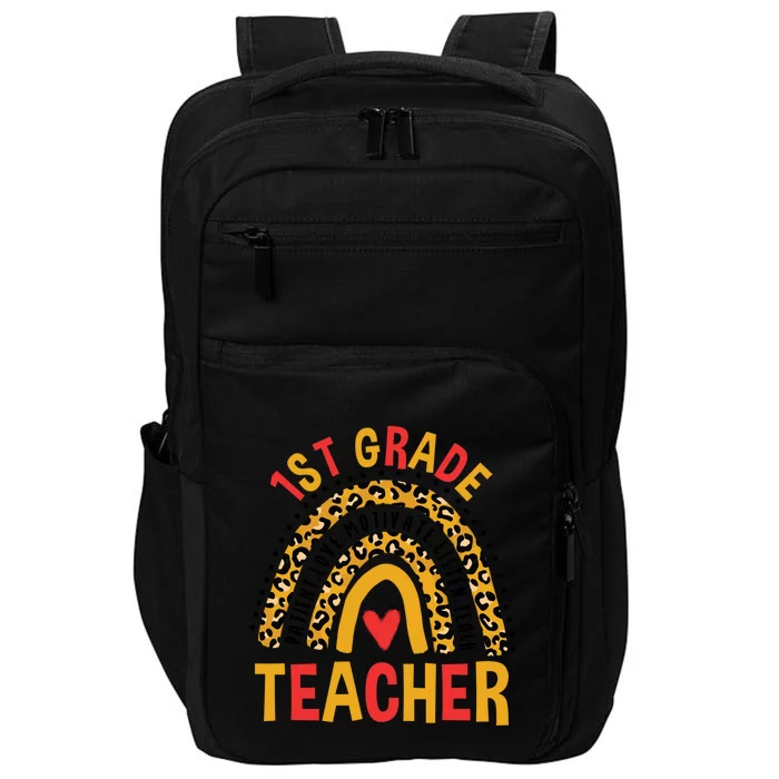 Rainbow First Day Of School 1St Grade Teacher Gift Impact Tech Backpack