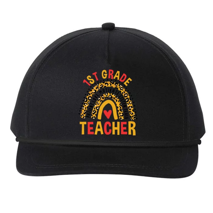 Rainbow First Day Of School 1St Grade Teacher Gift Snapback Five-Panel Rope Hat