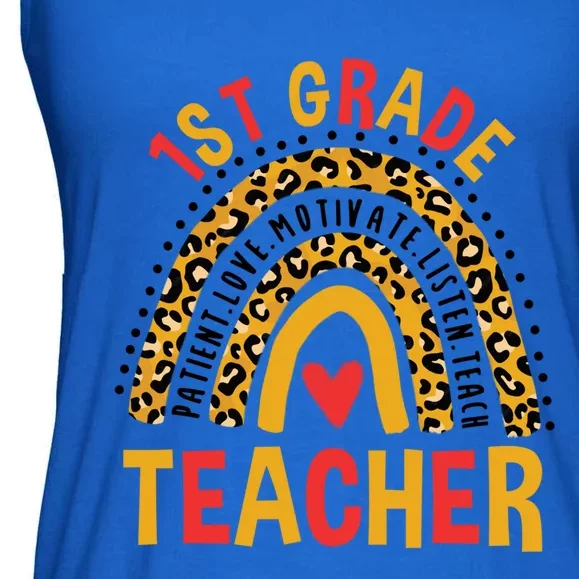 Rainbow First Day Of School 1St Grade Teacher Gift Ladies Essential Flowy Tank