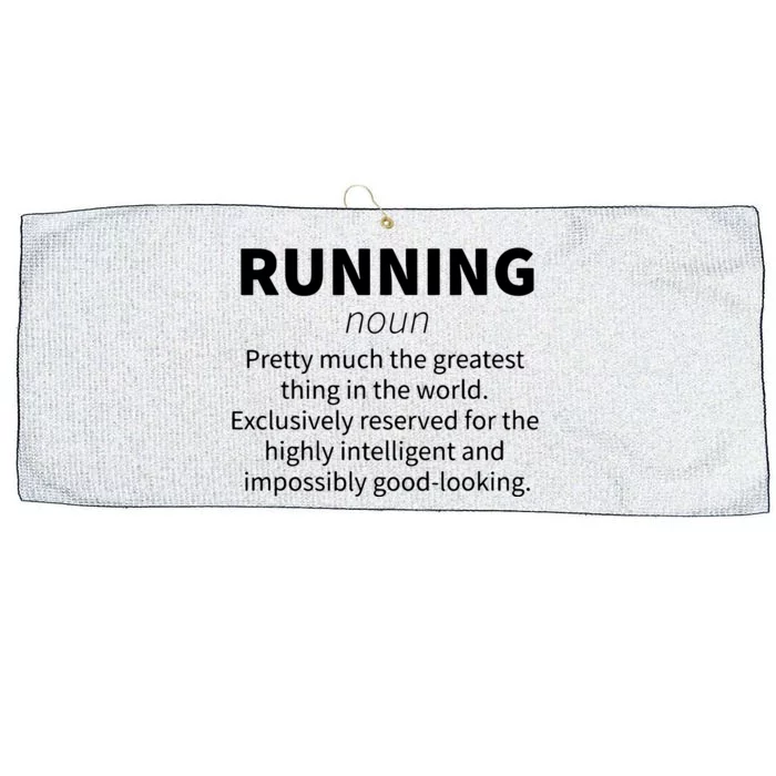 Running Funny Definition Funny 5k Marathon Runner Gift Large Microfiber Waffle Golf Towel