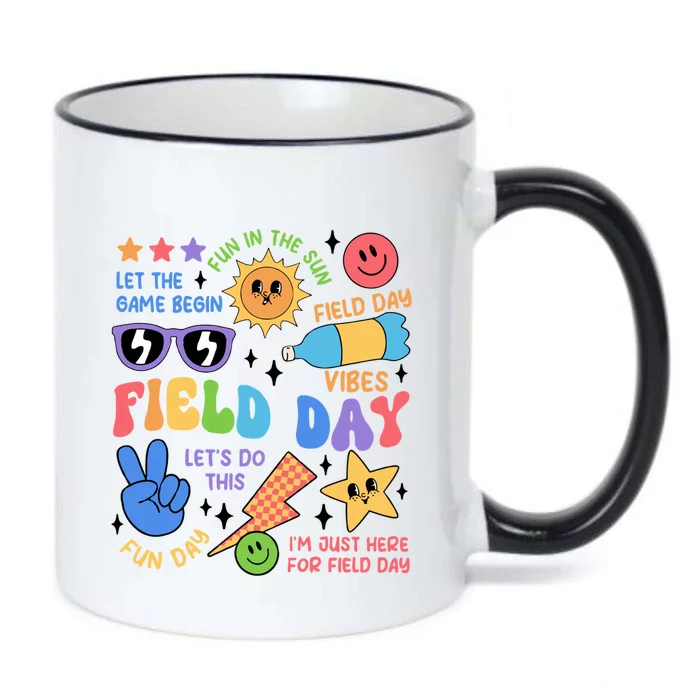 Retro Field Day Last Day Of School Teacher Field Day Cute Gift Black Color Changing Mug