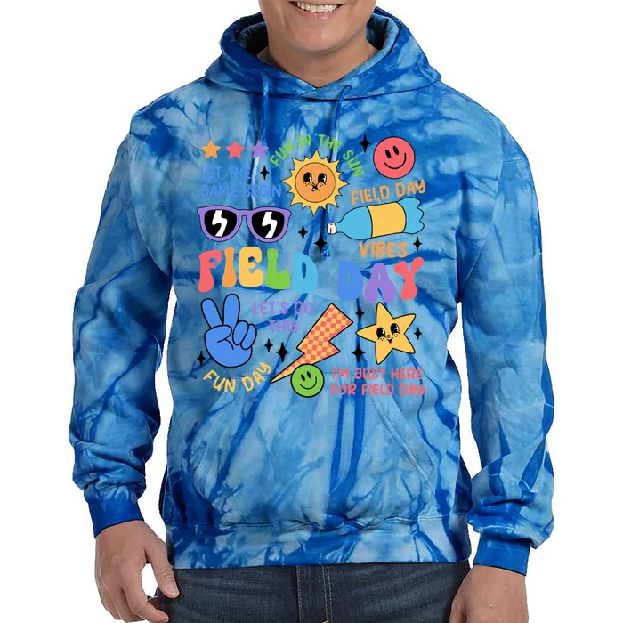 Retro Field Day Last Day Of School Teacher Field Day Cute Gift Tie Dye Hoodie