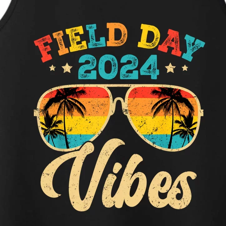 Retro Field Day Vibes Funny For Teacher Field Day Meaningful Gift Performance Tank