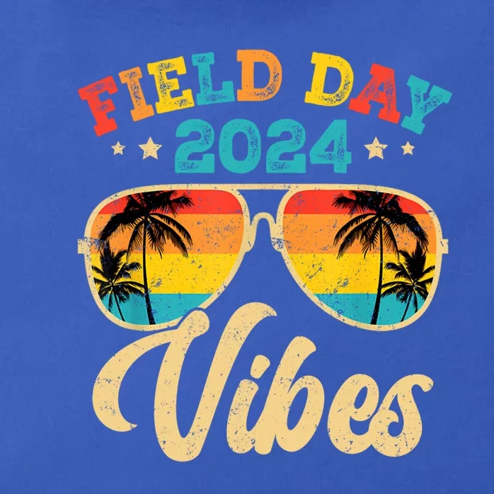 Retro Field Day Vibes Funny For Teacher Field Day Meaningful Gift Zip Tote Bag