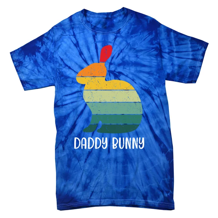 Retro Family Easter Bunny Dad Papa Easter Daddy Bunny Gift Tie-Dye T-Shirt