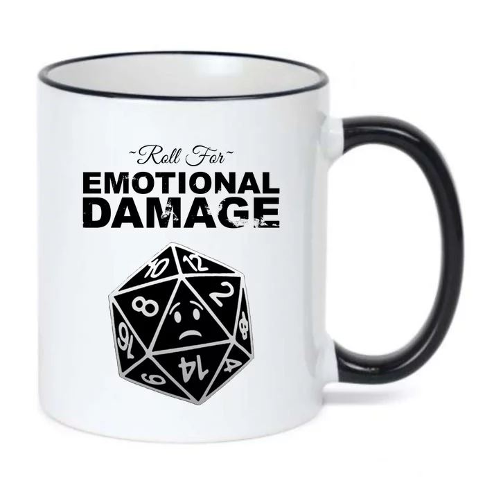 Roll For Emotional Damage Black Color Changing Mug