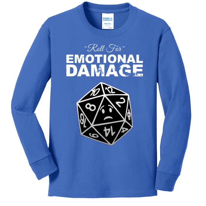 Roll For Emotional Damage Kids Long Sleeve Shirt