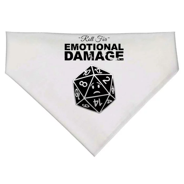 Roll For Emotional Damage USA-Made Doggie Bandana