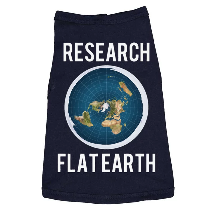 Research Flat Earth Earth Day Gift Doggie Tank