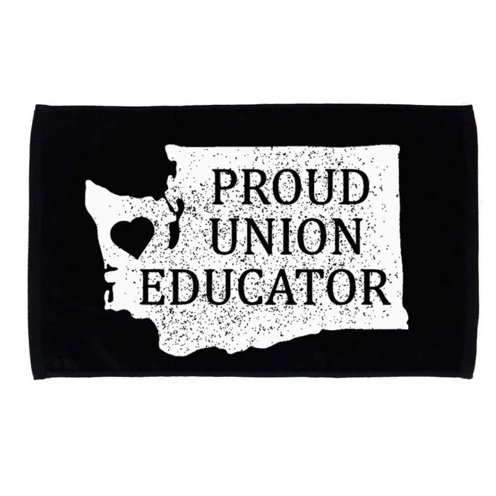 Red For Ed Washington Teacher Protest Union Educator Microfiber Hand Towel