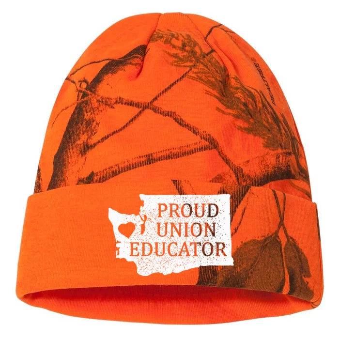 Red For Ed Washington Teacher Protest Union Educator Kati - 12in Camo Beanie