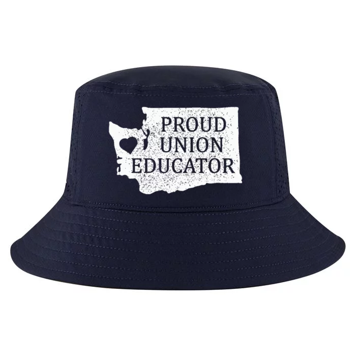 Red For Ed Washington Teacher Protest Union Educator Cool Comfort Performance Bucket Hat