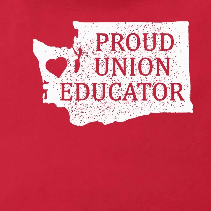 Red For Ed Washington Teacher Protest Union Educator Zip Tote Bag