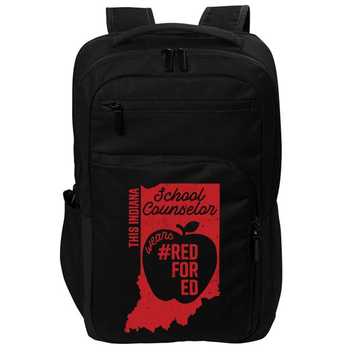 Red For Ed Indiana School Counselor #Redfored Gift Impact Tech Backpack