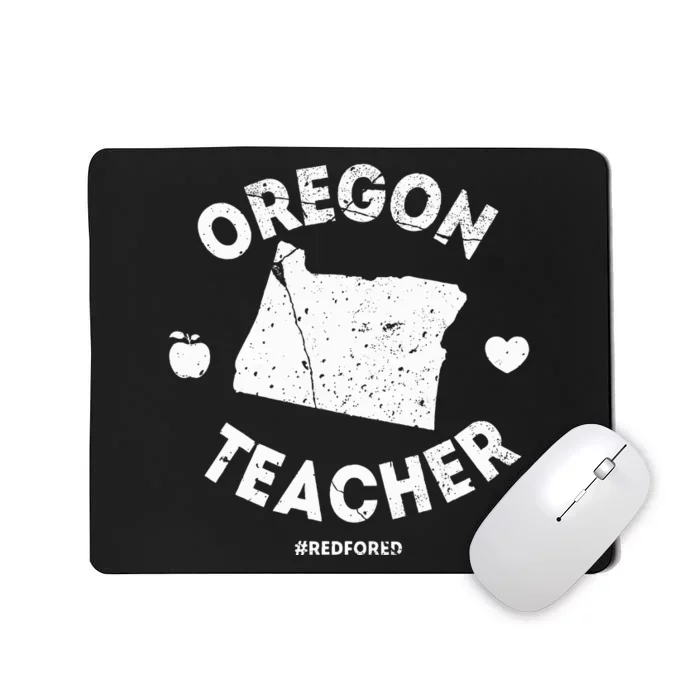 Red For Ed Teacher Oregon Or Education Mousepad