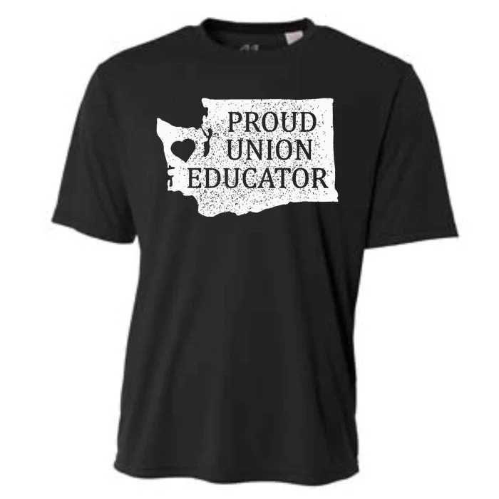 Red For Ed Washington Teacher Protest Union Educator Cooling Performance Crew T-Shirt