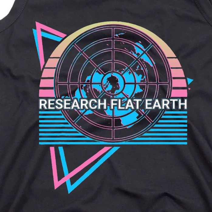 Research Flat Earth Research Flat Earth Flat Earthers Retro Tank Top