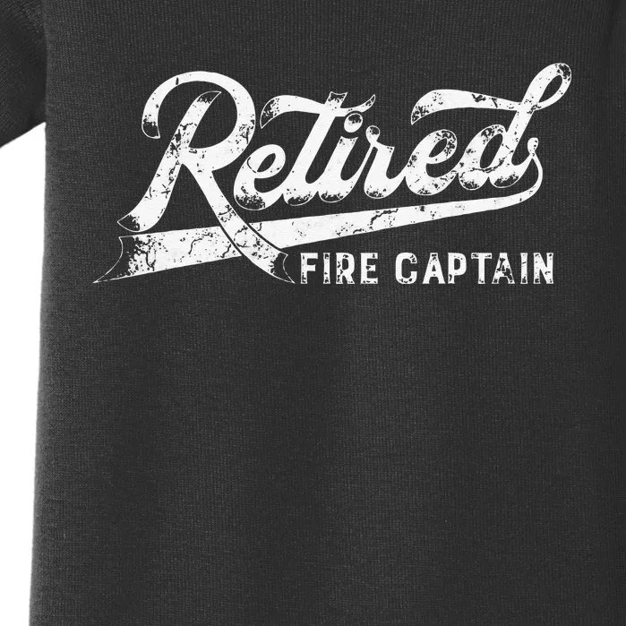 Retired Firefighter Fire Captain Funny Retirement Gifts Baby Bodysuit