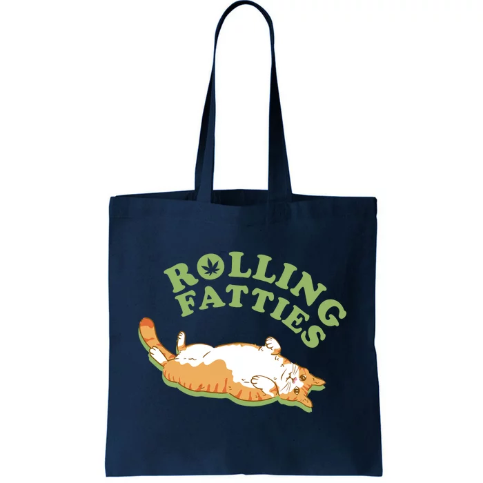 Rolling Fatties Funny Marijuana Cat Tote Bag