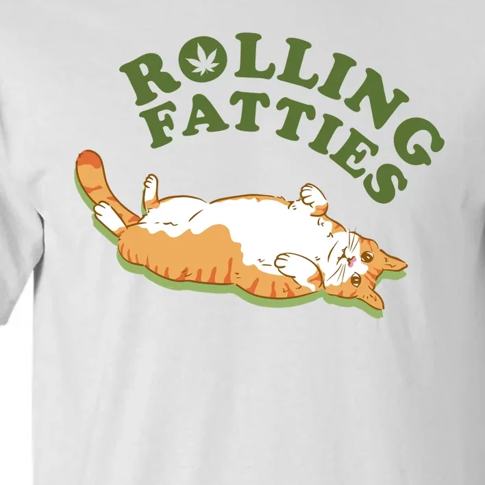 Rolling Fatties Funny Marijuana Cat Tall T-Shirt