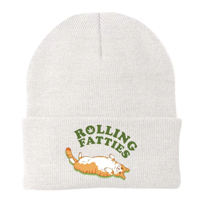 Rolling Fatties Funny Marijuana Cat Knit Cap Winter Beanie