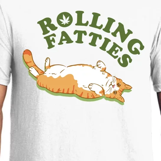 Rolling Fatties Funny Marijuana Cat Pajama Set