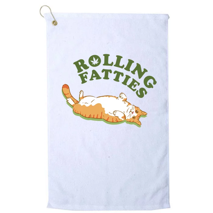 Rolling Fatties Funny Marijuana Cat Platinum Collection Golf Towel