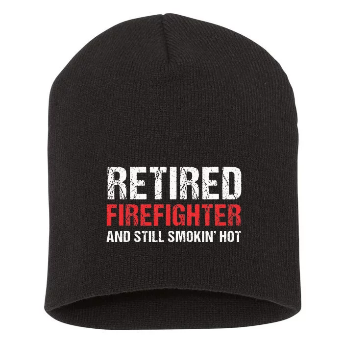 Retired Firefighter Fireman Retirement Party Gift Short Acrylic Beanie