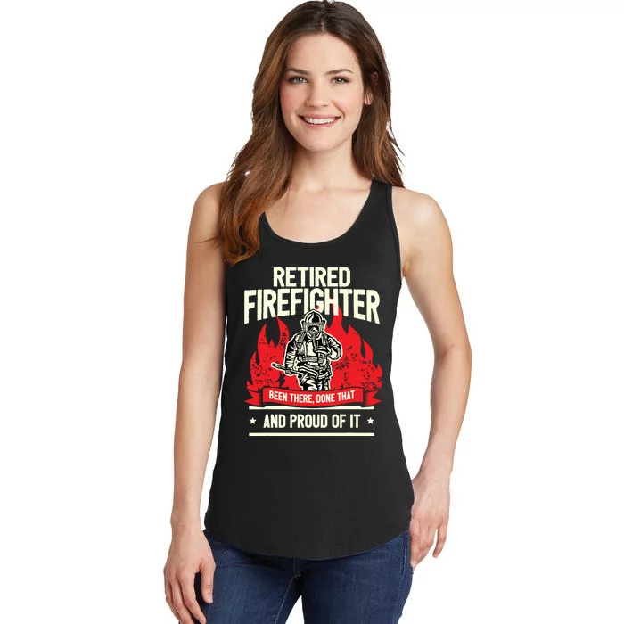 Retired Fire Fighter I Fire Department I Retirement Ladies Essential Tank