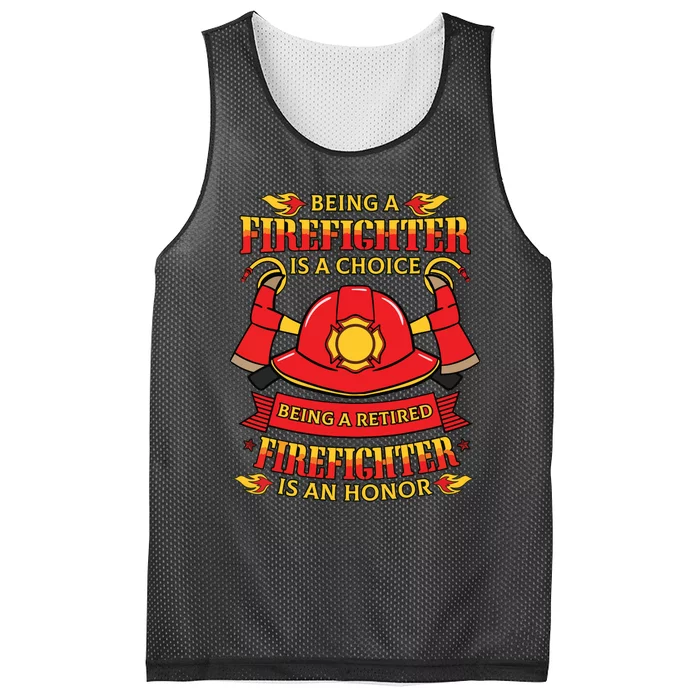 Retired Firefighter Fireman Fire Rescue Gift Idea Mesh Reversible Basketball Jersey Tank