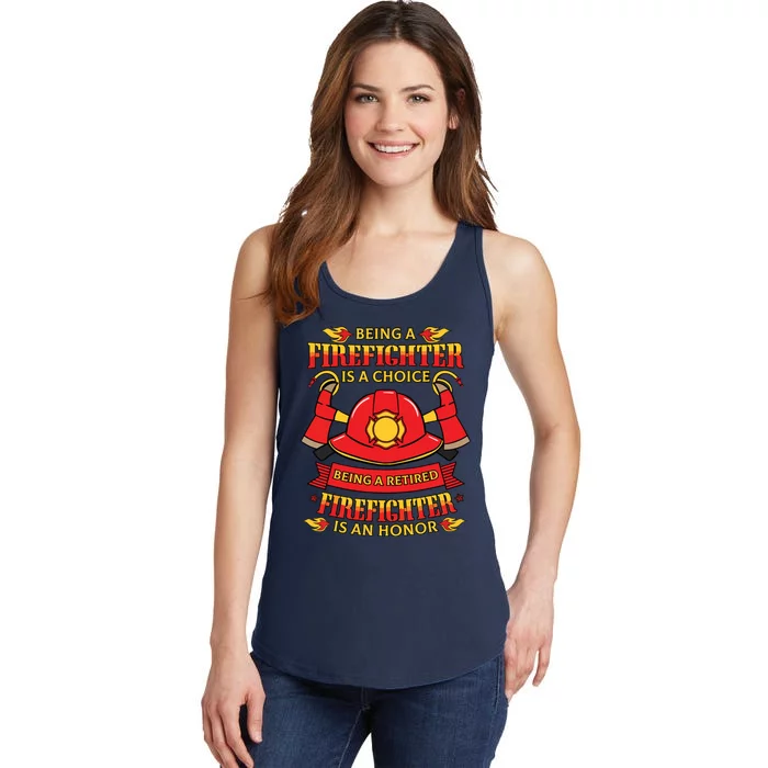 Retired Firefighter Fireman Fire Rescue Gift Idea Ladies Essential Tank