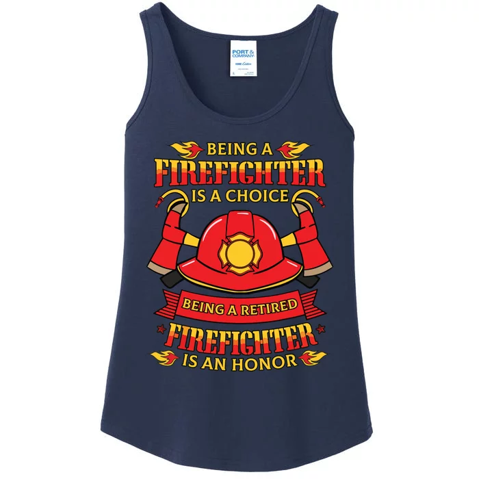 Retired Firefighter Fireman Fire Rescue Gift Idea Ladies Essential Tank