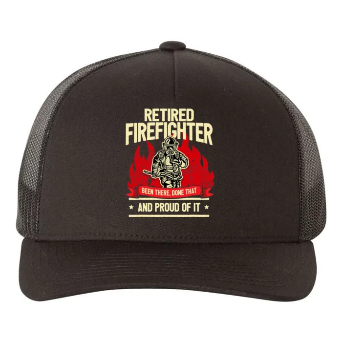 Retired Fire Fighter I Fire Department I Retirement Yupoong Adult 5-Panel Trucker Hat