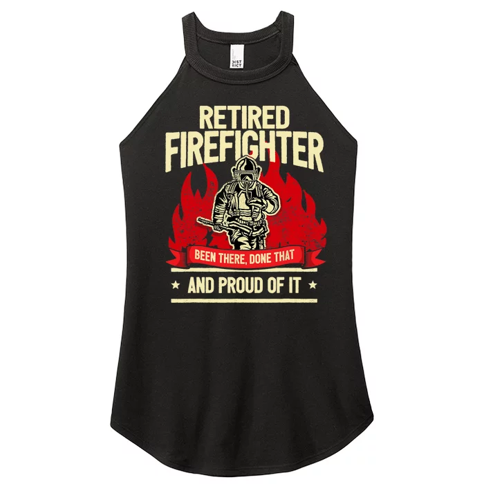 Retired Fire Fighter I Fire Department I Retirement Women’s Perfect Tri Rocker Tank