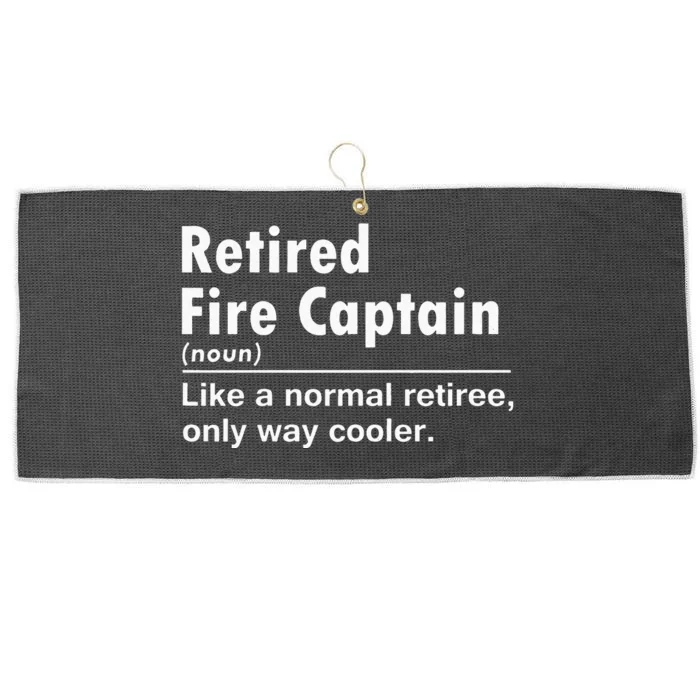 Retired Firefighter Fire Captain Chief Funny Definition Large Microfiber Waffle Golf Towel