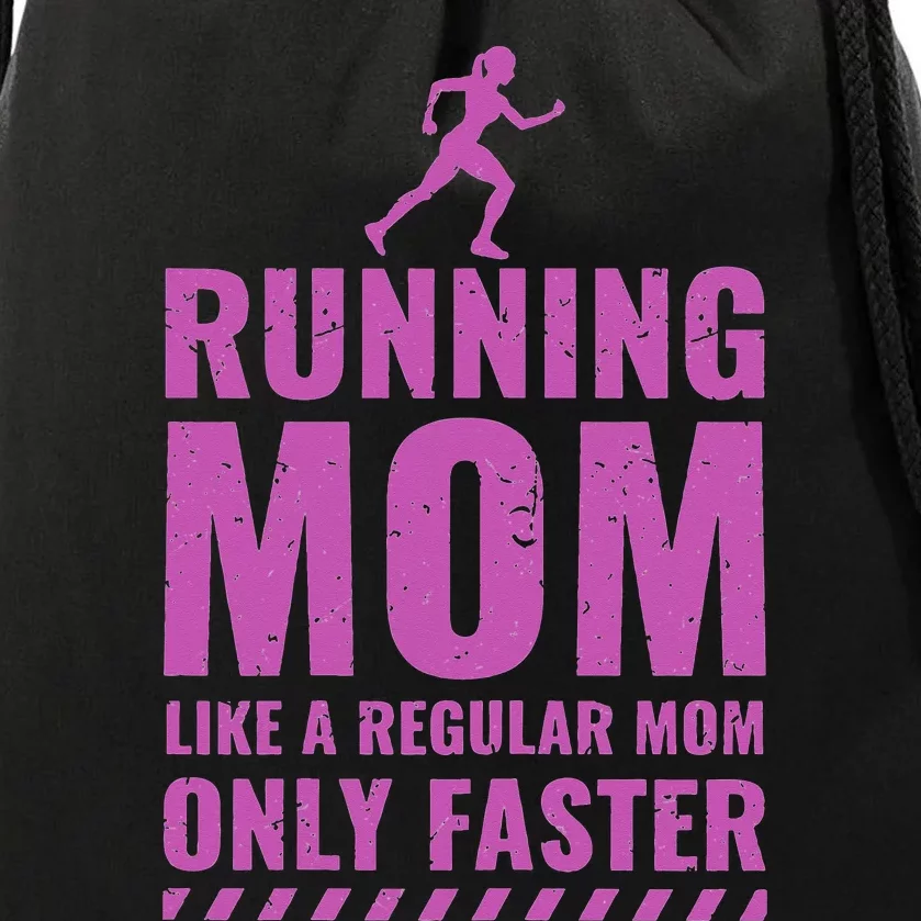 Runner Funny Fitness Running Mom Drawstring Bag