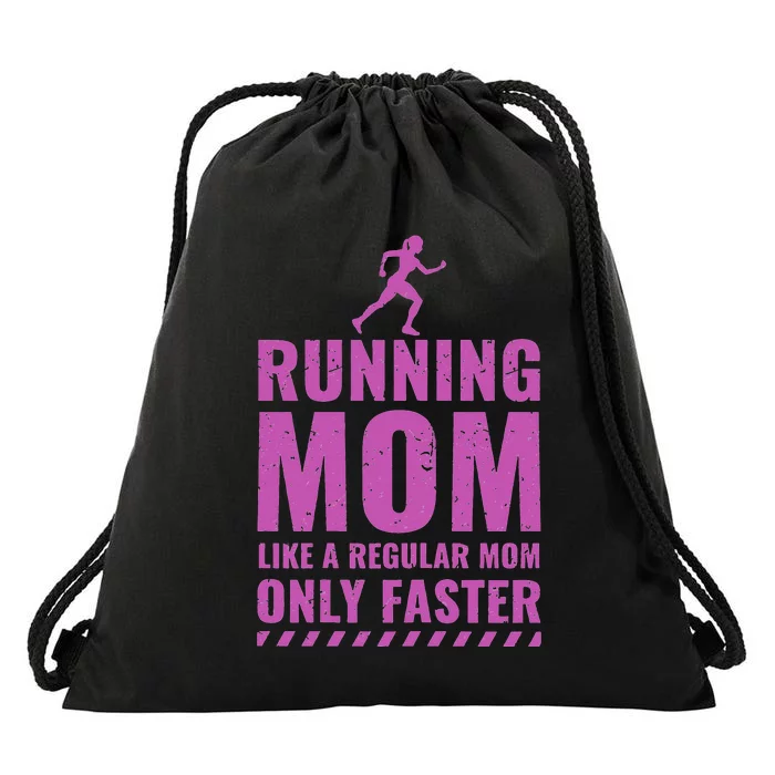 Runner Funny Fitness Running Mom Drawstring Bag