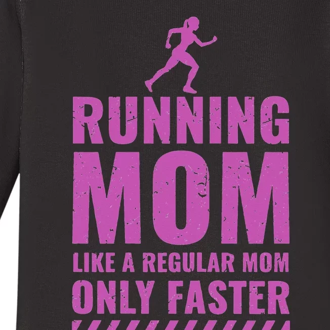 Runner Funny Fitness Running Mom Baby Long Sleeve Bodysuit