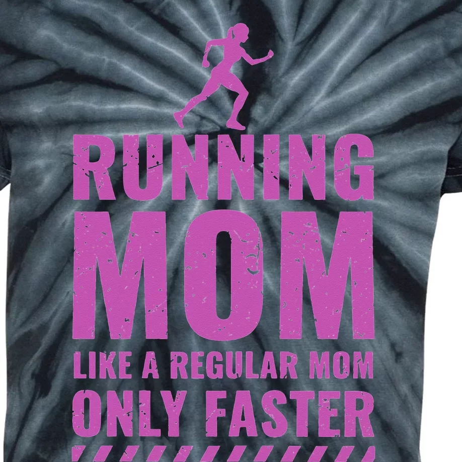 Runner Funny Fitness Running Mom Kids Tie-Dye T-Shirt