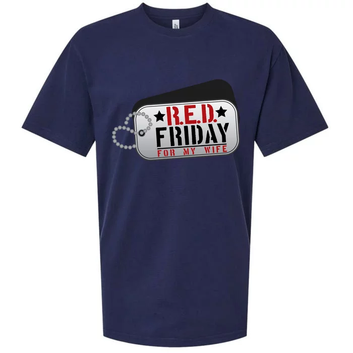 Red Friday For My Wife Honor Deployed Military Family Gift Sueded Cloud Jersey T-Shirt