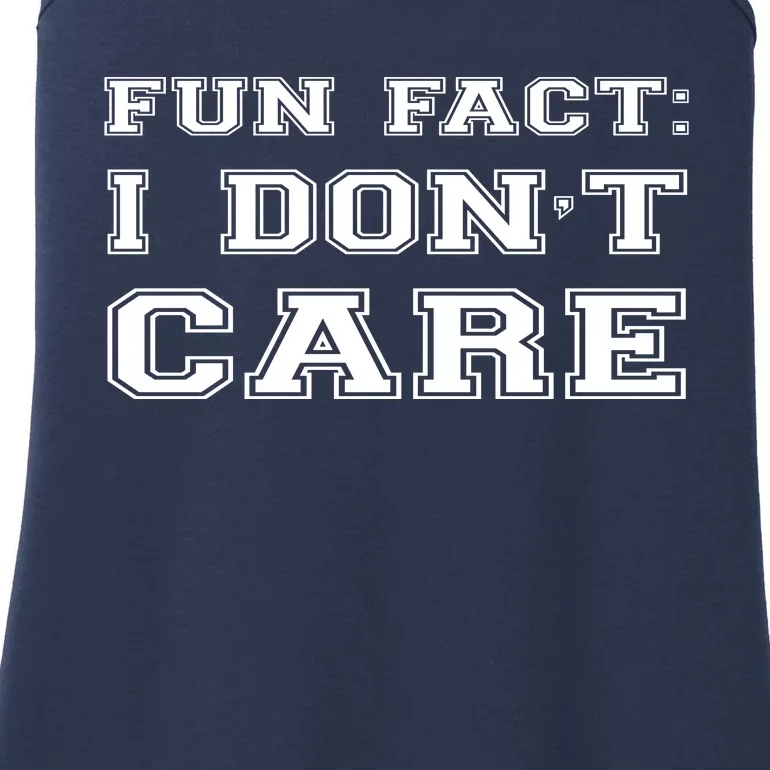 Retro Fun Fact I DonT Care Ladies Essential Tank