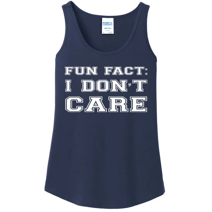 Retro Fun Fact I DonT Care Ladies Essential Tank