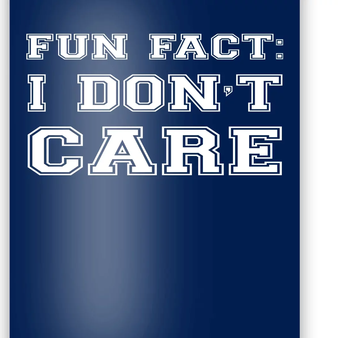 Retro Fun Fact I DonT Care Poster