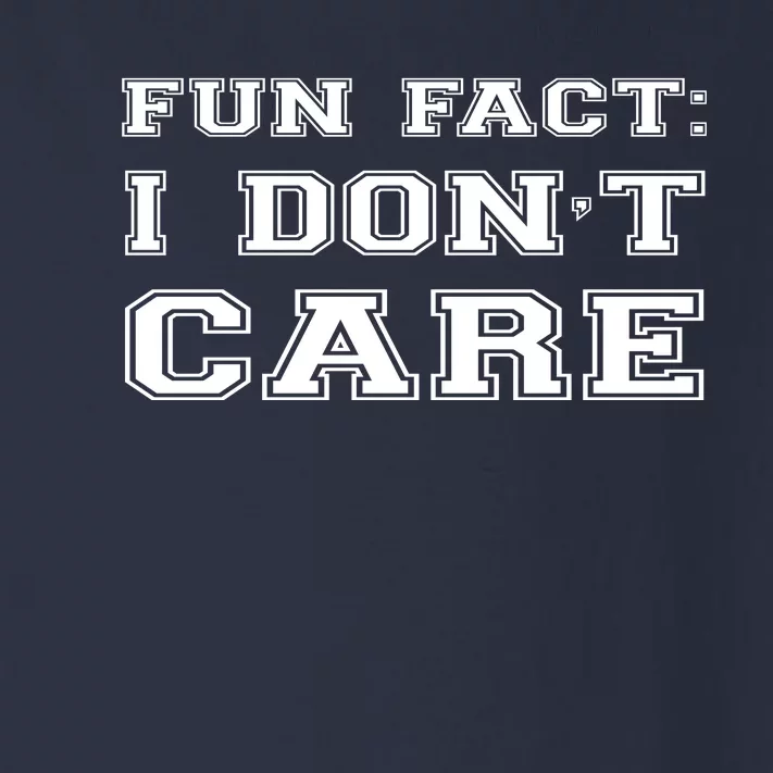 Retro Fun Fact I DonT Care Toddler Long Sleeve Shirt