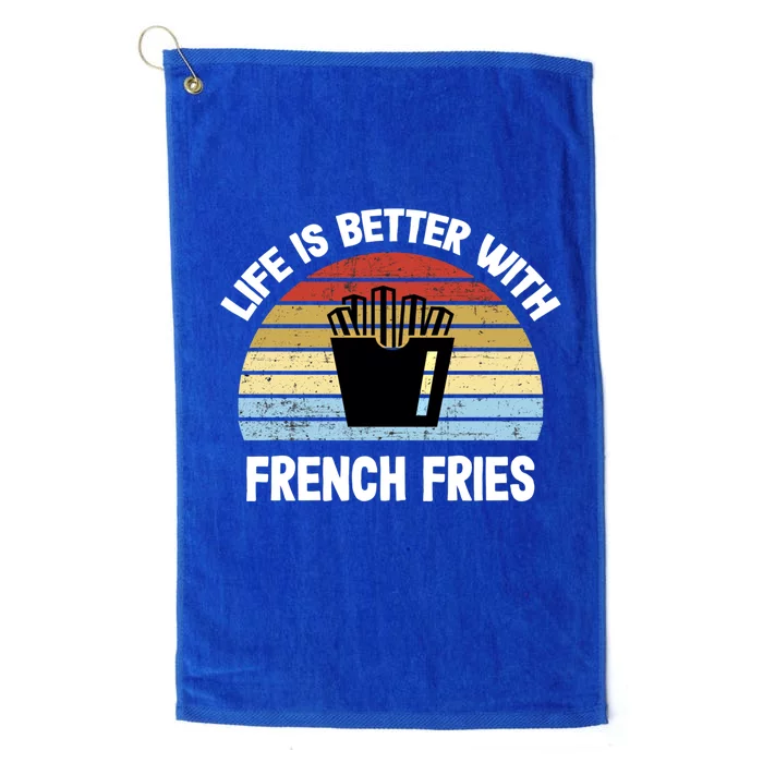 Retro French Fries Funny Gift Platinum Collection Golf Towel