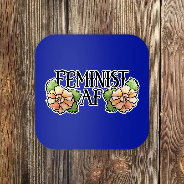 Retro Flower Feminist Af Cool Gift Coaster