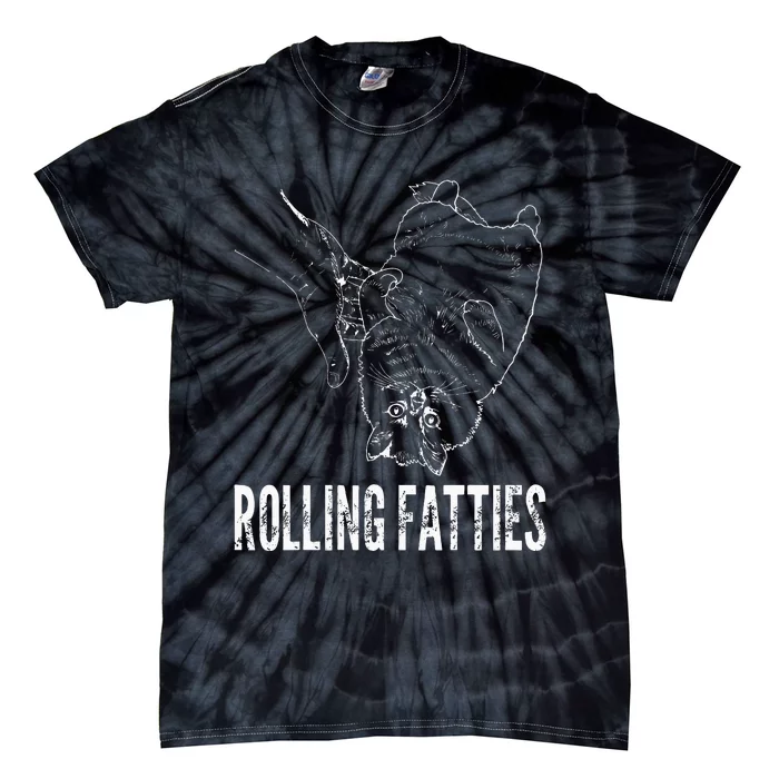 Rollin Fatties Funny Fat Kitty Cat Tie-Dye T-Shirt